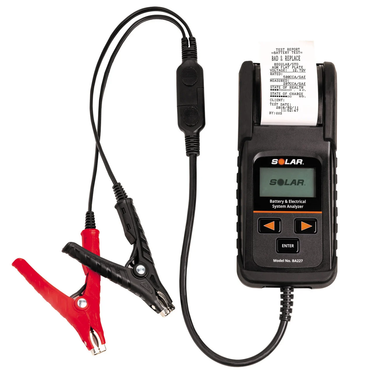 Digital Battery and System Tester with Integrated Printer SOL-BA227