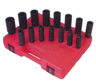15pc 1/2 in dr. Deep Impact Socket Set SAE
