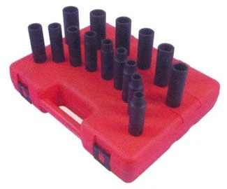 15pc 1/2 in dr. Deep 12point Impact Socket Set Metric