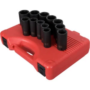 12 Piece 1/2" Dr. Deep Metric Impact Socket Set SUN2693