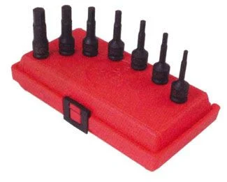 7pc 3/8 in dr. Hex Impact Socket Set (Metric)