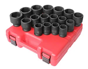 17 pc. 3/4" Dr. Heavy Duty Metric Impact Socket Set SUN4684
