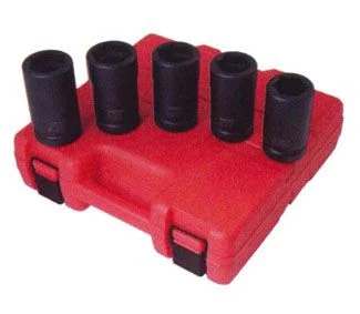 5pc. 1in dr. Combination Budd Wheel Impact Socket Set SAE & Metric