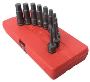 Sunex Tools 10 Pc. 1/2" Drive Metric Impact Hex Driver Set SUU-2639