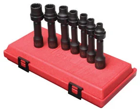 Sunex Tools 7 Pc. 1/2" Drive 12 Point SAE Driveline Limited Clearance Impact Soc