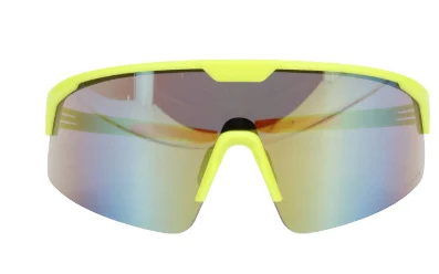 Site Boss Enhanced Coverage Half-Frame Safety Glasses, with Hi-Vis Green Frame, Silver Mirror Plus PRO Lens, and Anti-Scratch Coating 250-41-0004