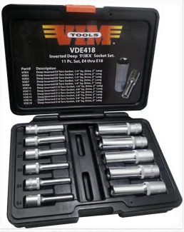Durston Manufacturing VDE418 Torx Deep Socket Set- 11 Piece