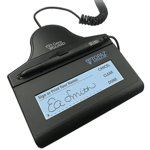 Topaz T-LBK460-BSB-RC SigLite LCD 1x5 WOWPad Signature Pad