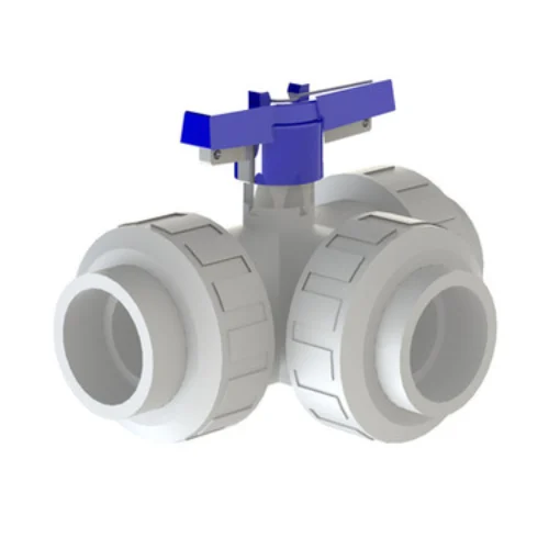 Simtech TBM 502 3 020-T TBM Series, 2" PVDF/FPM 3 - Way Ball Valve