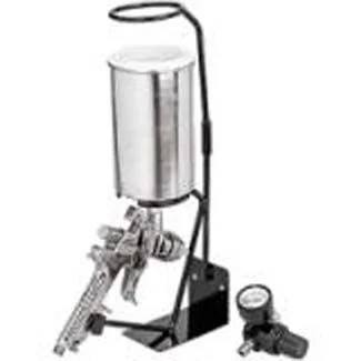 3pc 1.7mm HVLP Gravity Feed Spray Gun with Stand