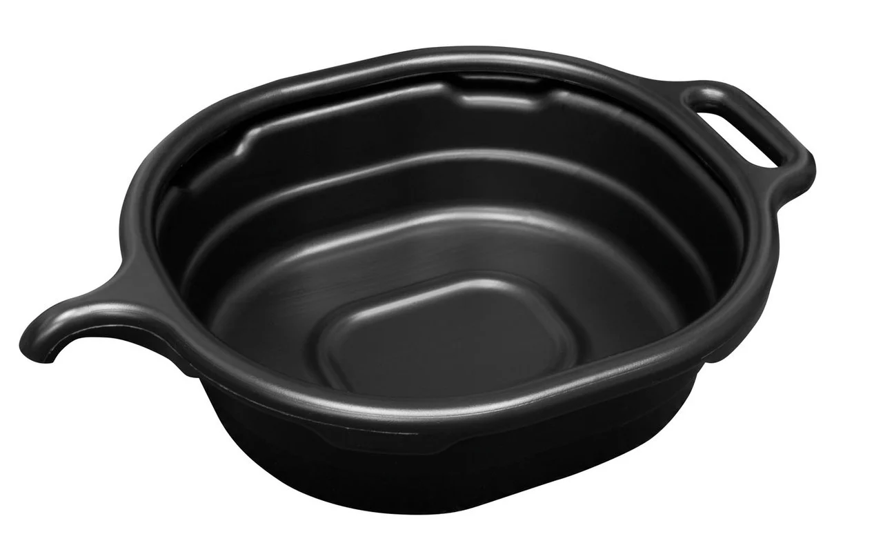 4.5 Gallon Oval Drain Pan for Oil, Black LIS-17972