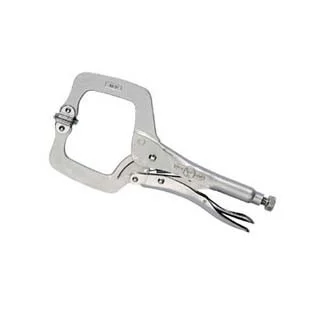11 in Regular Tip Locking C-Clamp with Pads 11SP