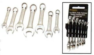 7 PC Stubby Combination Wrench Set SAE