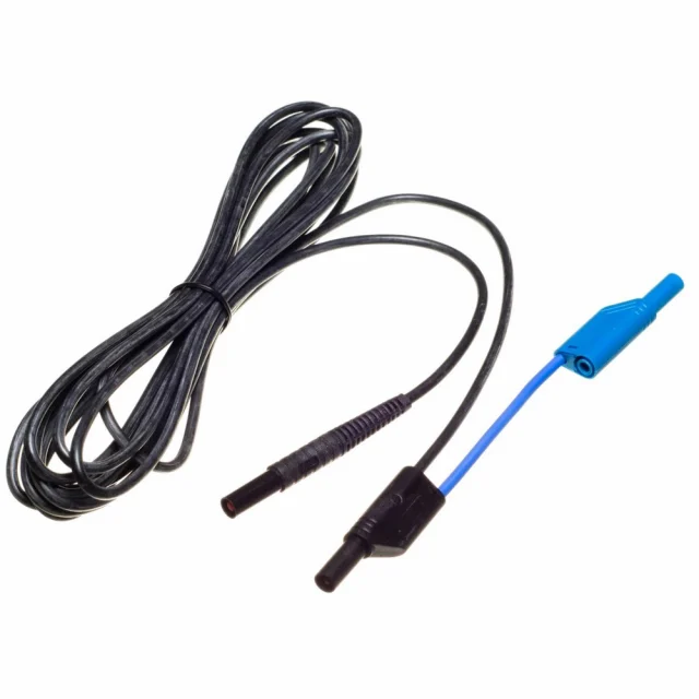 Sonel WAPRZ005BLBBE Black/Graphite 5m Test Lead, 1 kV, Banana Plugs