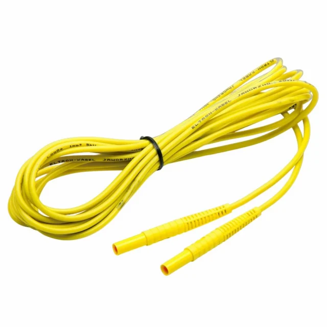 Sonel WAPRZ005YEBB Yellow 5m Test Lead, CAT III/1000V - CAT IV/600V