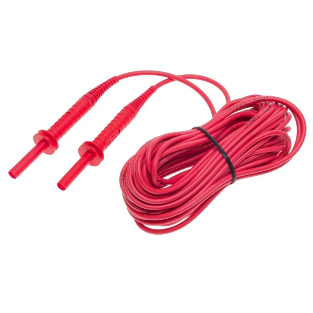 Sonel WAPRZ010REBB5K Red 10m Test Lead, 5 kV, Banana Plugs