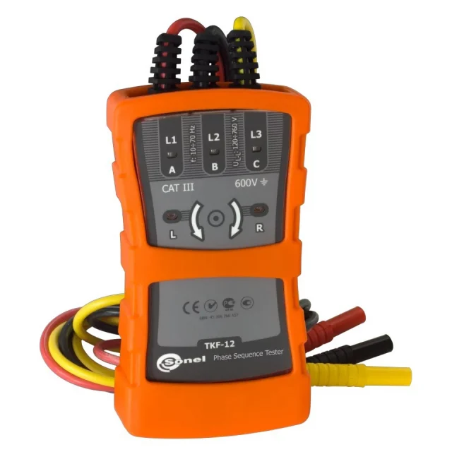 Sonel WMGBTKF12 Phase Sequence and Motor Rotation Tester