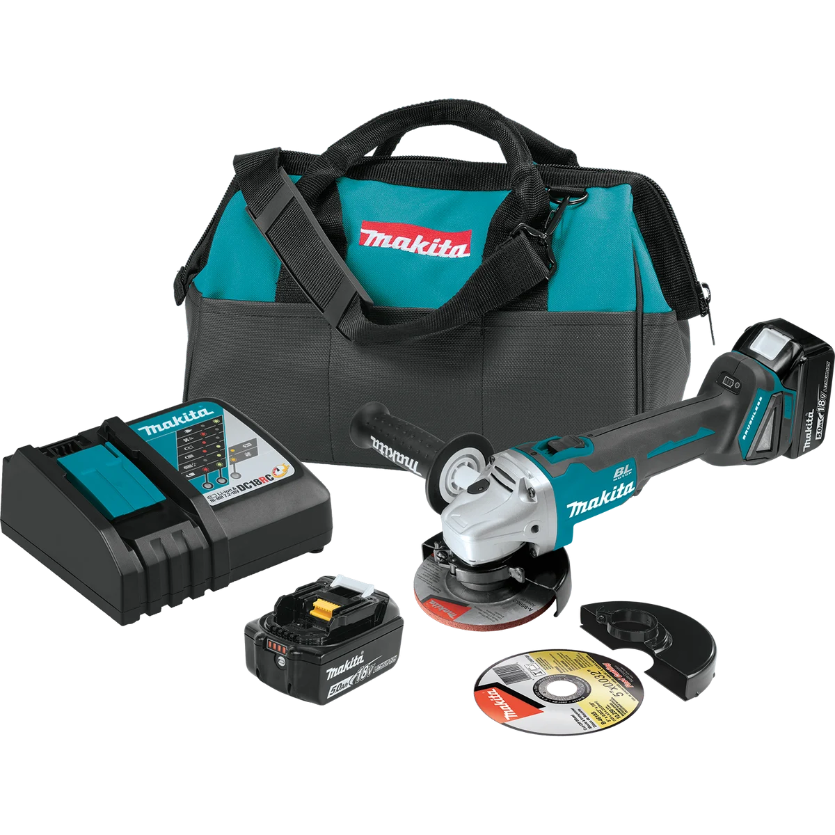 MAKITA 18V LXT® 4‑1/2” / 5" Cut‑Off/Angle Grinder Kit