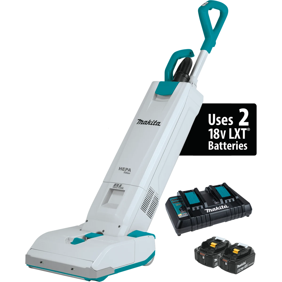 MAKITA 36V (18V X2) LXT® 1.3 Gallon HEPA Filter 12" Upright Vacuum Kit