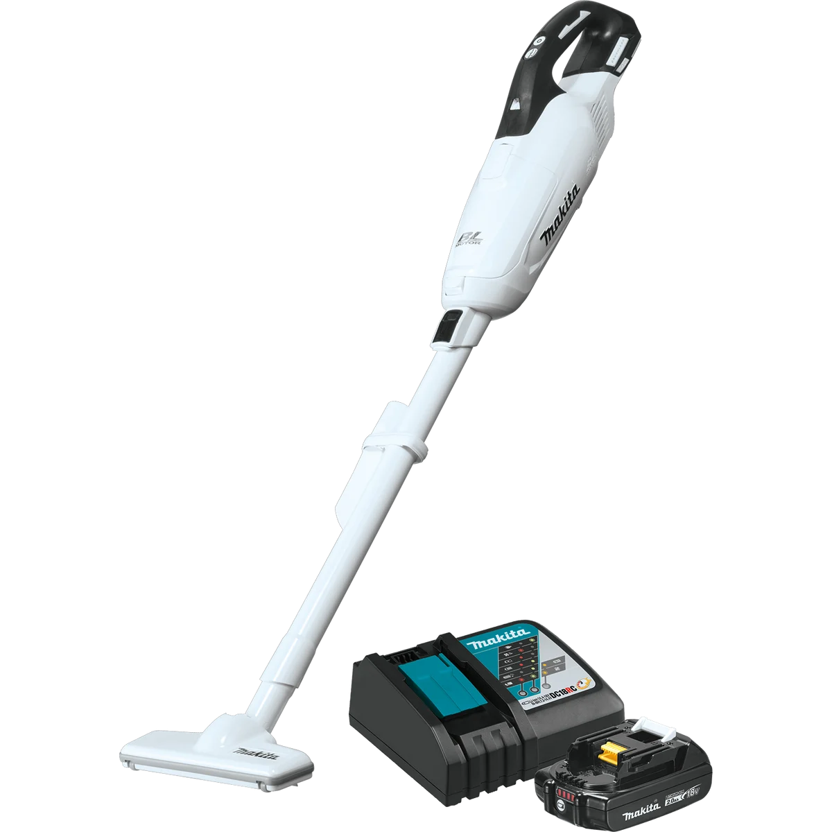 MAKITA 18V LXT® Compact 3‑Speed Vacuum, w/ Push Button & Dust Bag Kit