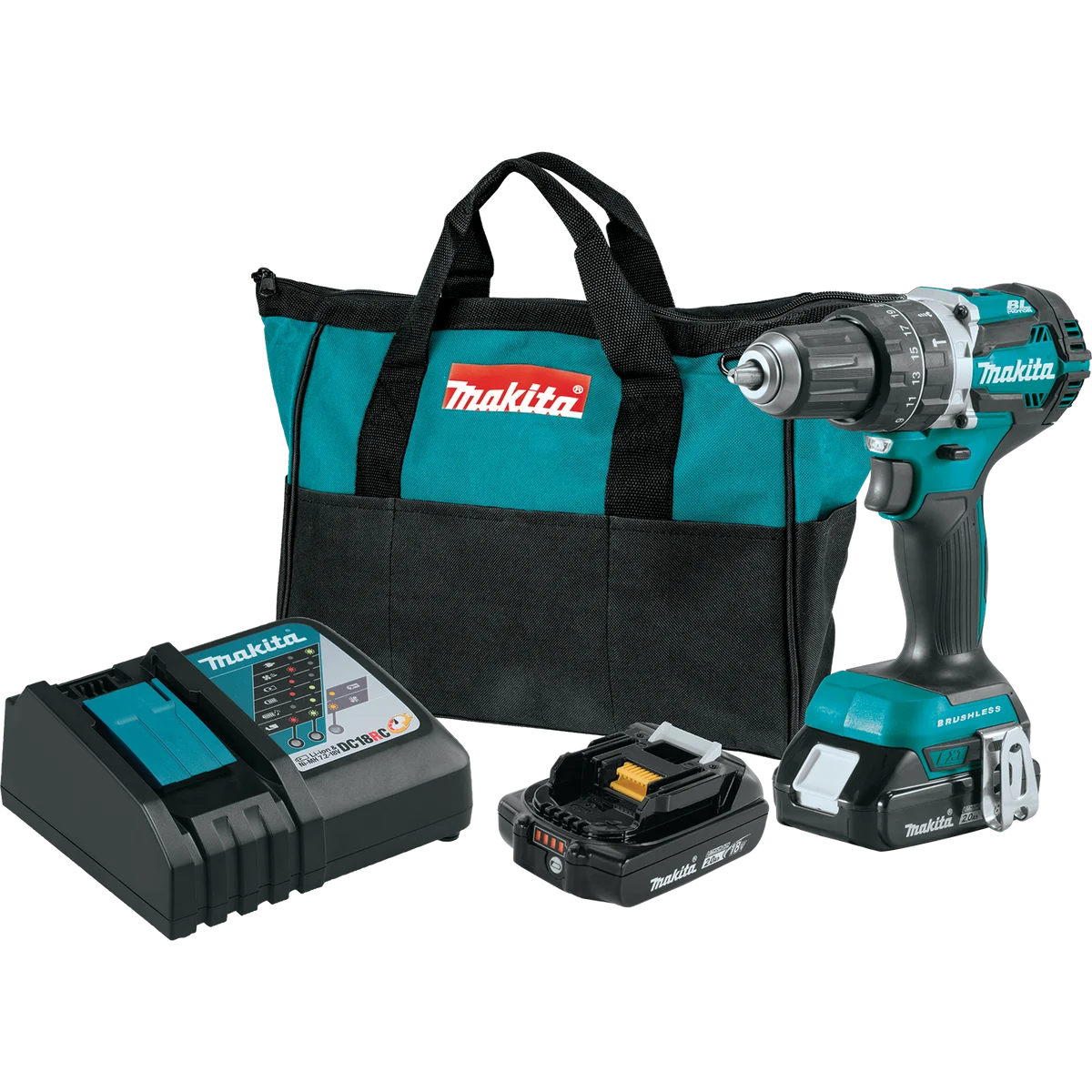 MAKITA 18V LXT® Compact 1/2" Hammer Driver‑Drill Kit