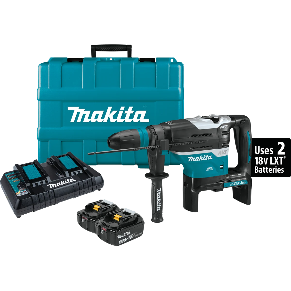 MAKITA 36V (18V X2) LXT® 1‑9/16" SDS‑MAX Advanced AVT® Rotary Hammer Kit