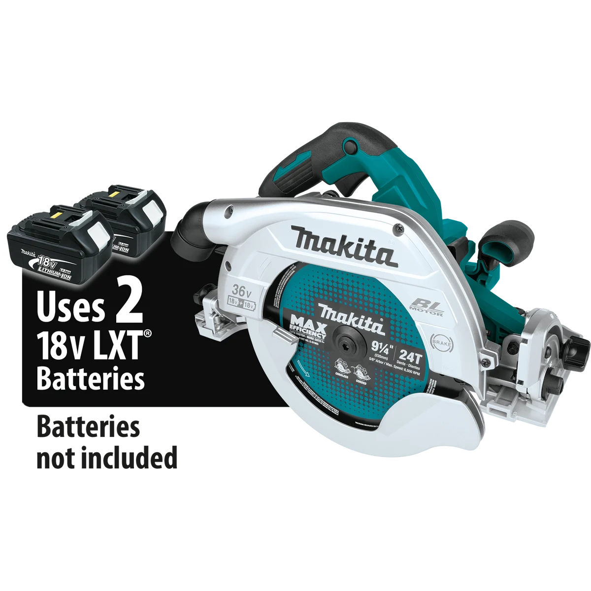 MAKITA 36V (18V X2) LXT® 9‑1/4” Circular Saw w/ Guide Rail Compatible Base (Tool Only)