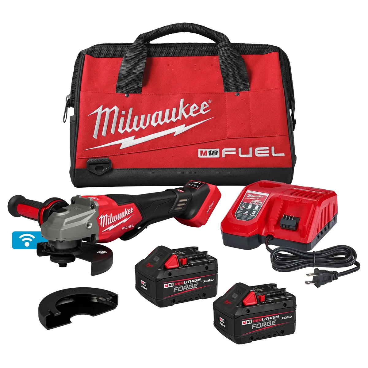 M18 FUEL 4-1/2"-6" Variable Speed Braking Grinder, Paddle Switch w/ ONE-KEY Kit