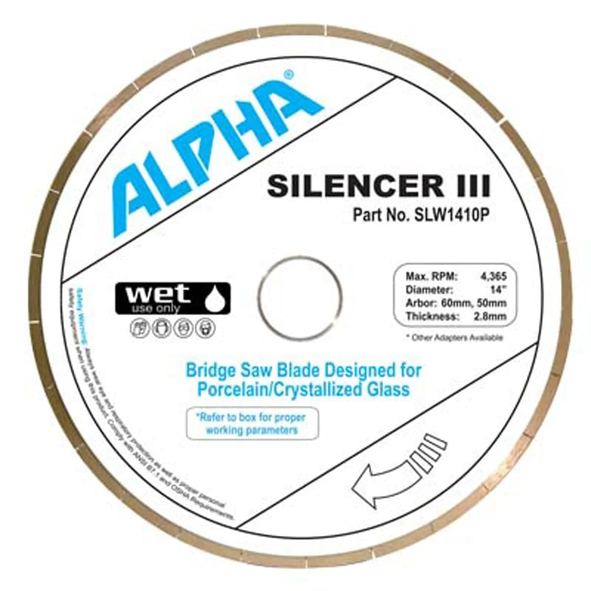 Alpha Silencer III Blade for Porcelain/Glass