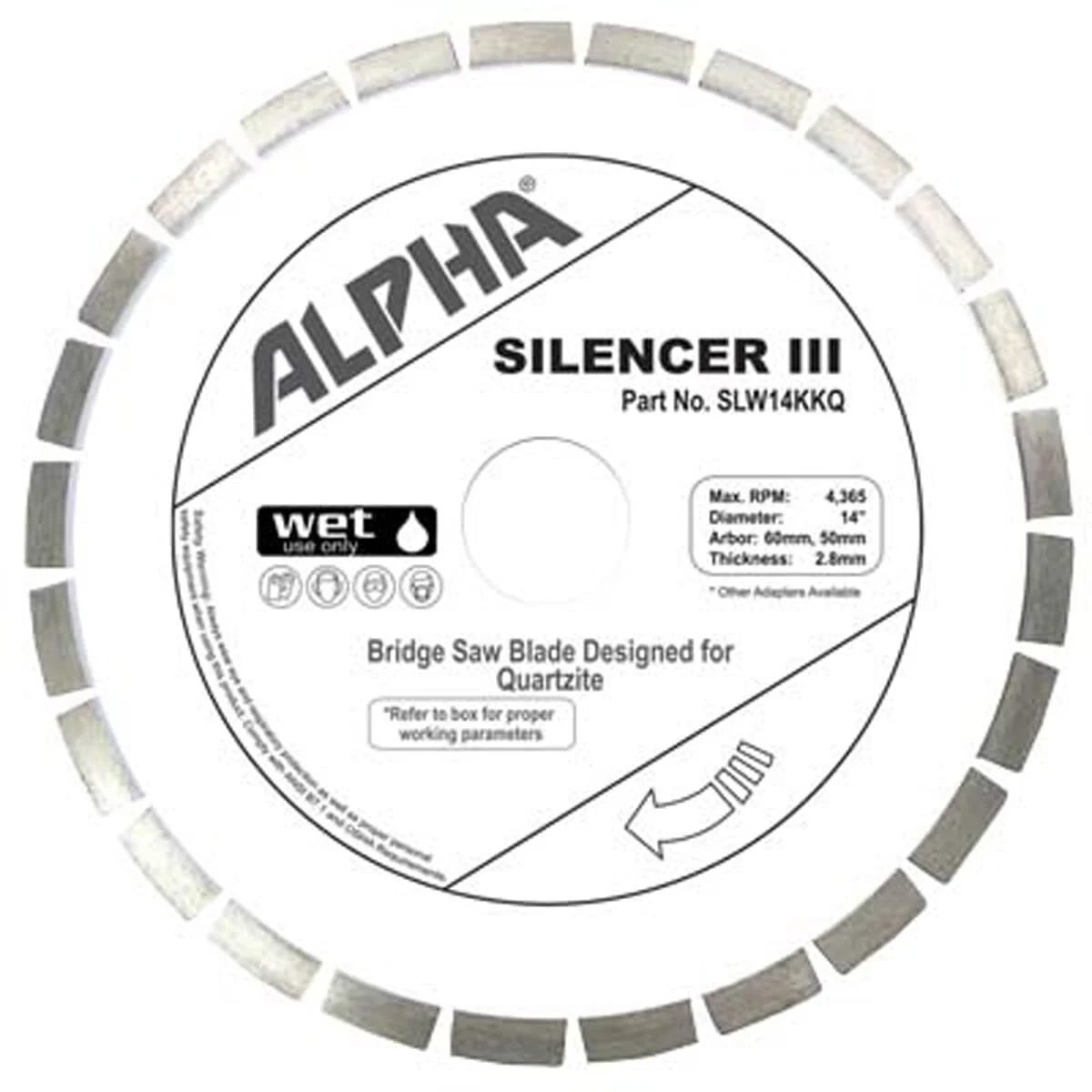 Alpha Silencer III Blade for Quartzite