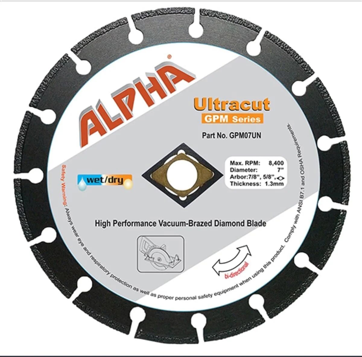 Alpha Ultracut GPM Series Blade