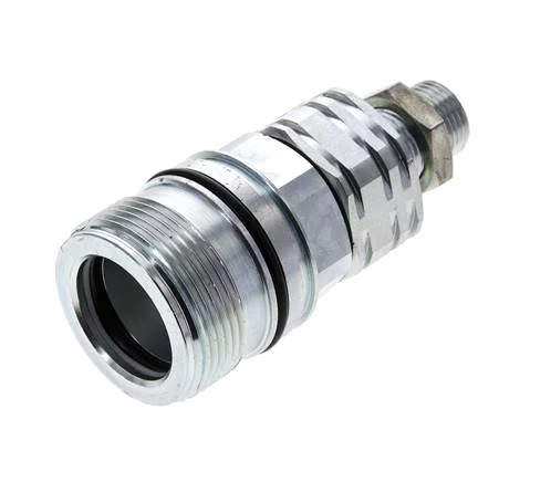 Steel DN 20 Hydraulic Coupling Socket 12 mm L Compression Ring Bulkhead ISO 14541/8434-1 D M42 x 2