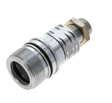 Steel DN 20 Hydraulic Coupling Socket 14 mm S Compression Ring Bulkhead ISO 14541/8434-1 D M42 x 2