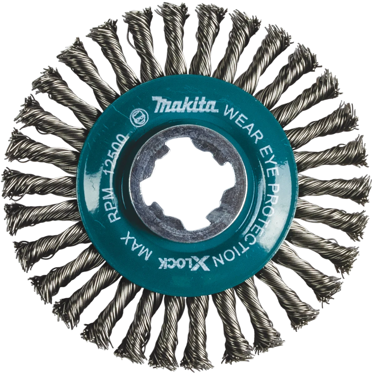 X‑LOCK 4‑1/2" Carbon Steel Stringer Bead Twist Wire Wheel