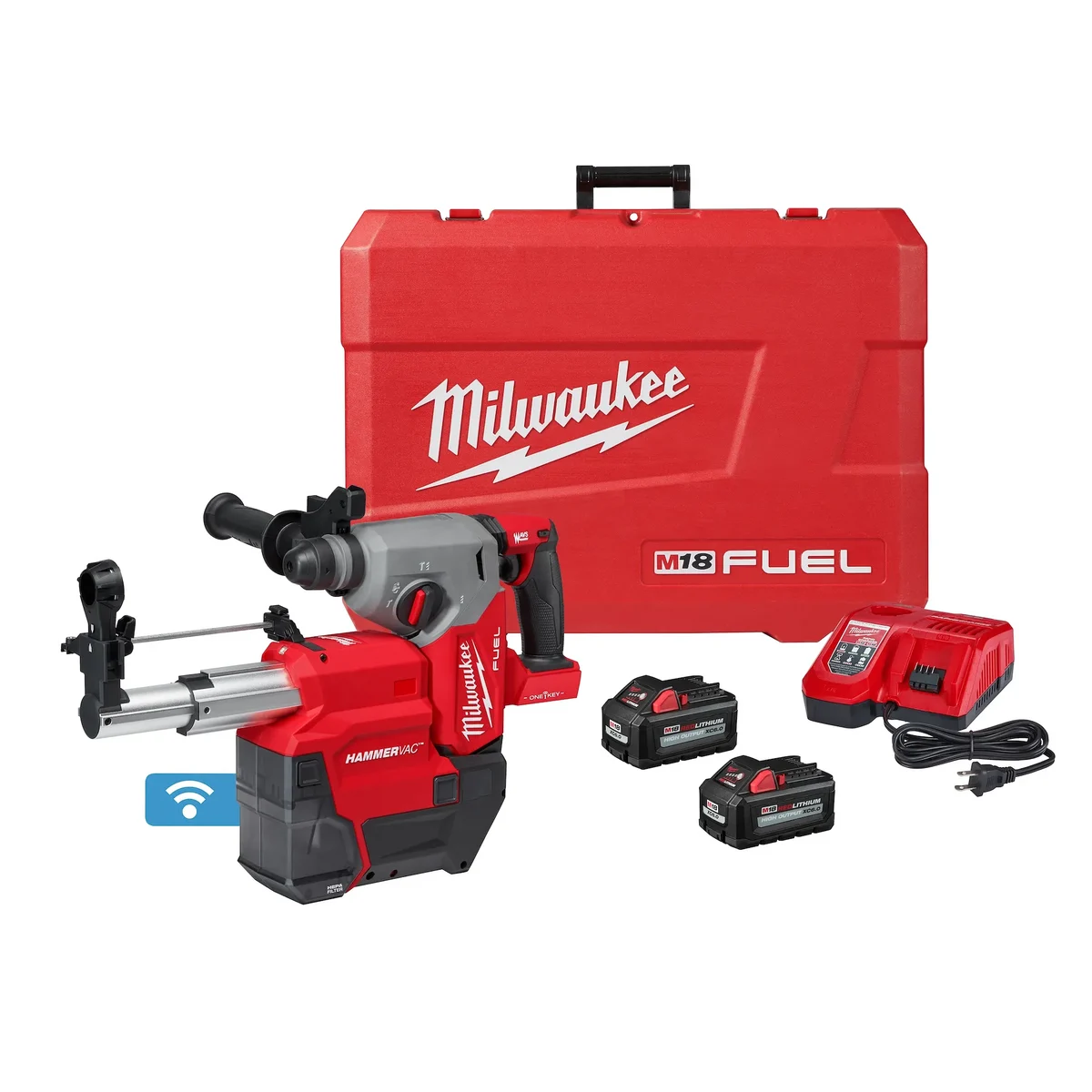 M18 FUEL™ 1" SDS Plus Rotary Hammer w/ ONE-KEY™ Dust Extractor Kit
