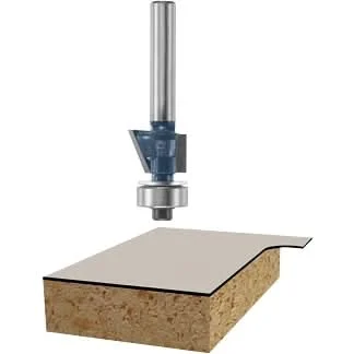 Bosch 85437M 22-Degree x 3/8 In. Carbide Tipped 2-Flute Flush/Bevel Trim Router Bit
