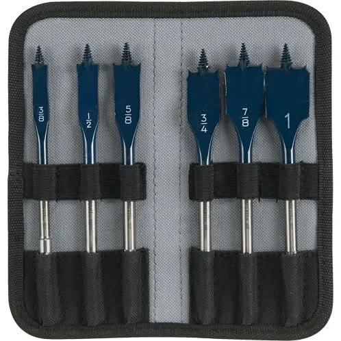 Bosch DSB5006P 6-Piece Daredevil Standard Spade Bit Set in Pouch