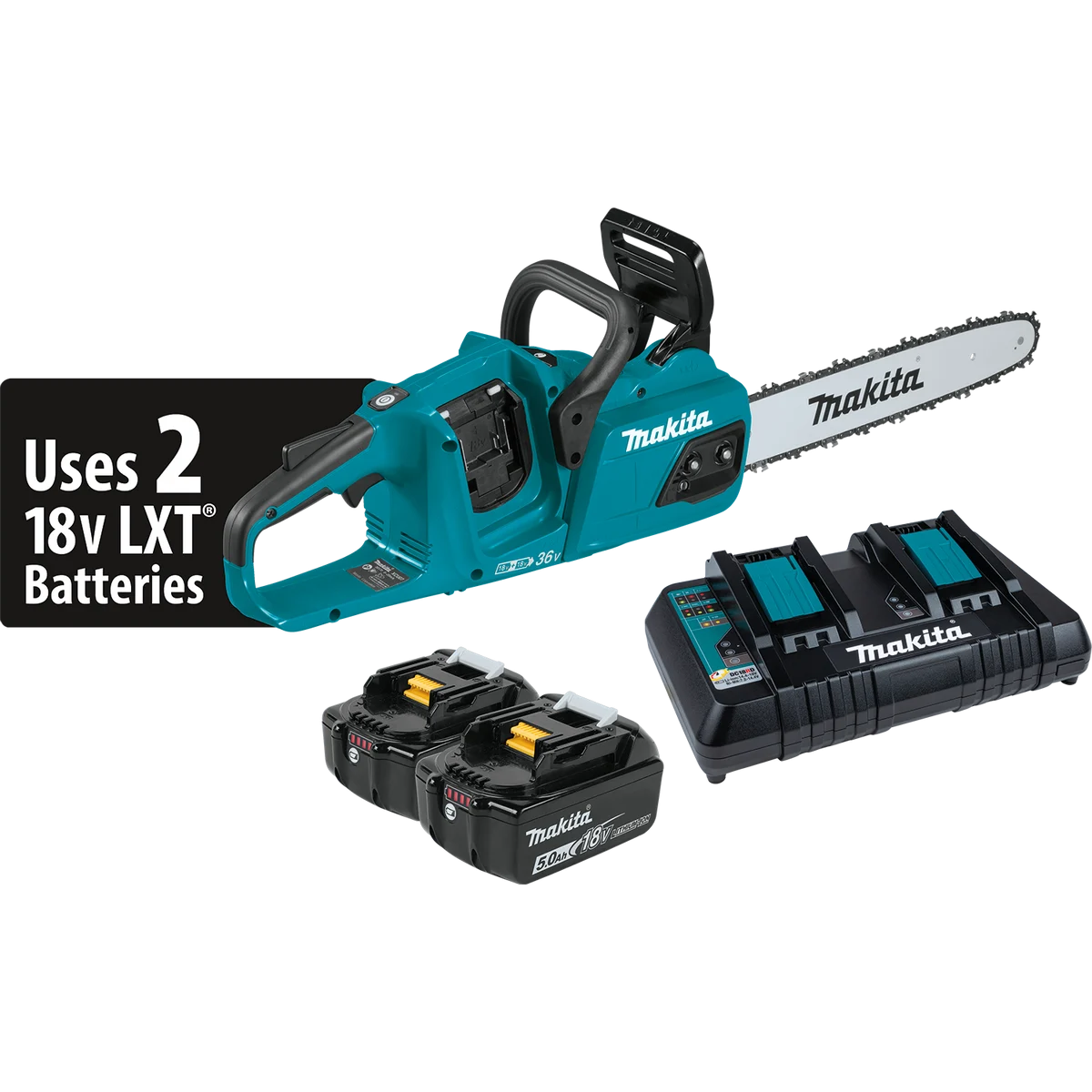 MAKITA 36V (18V X2) LXT® 14" Chain Saw Kit