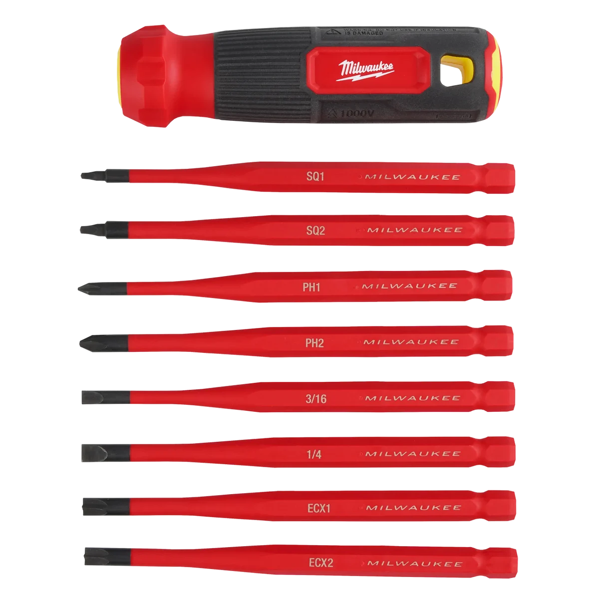 8-in-1 1000V Insulated Slim Tip Multi-Bit Screwdriver
