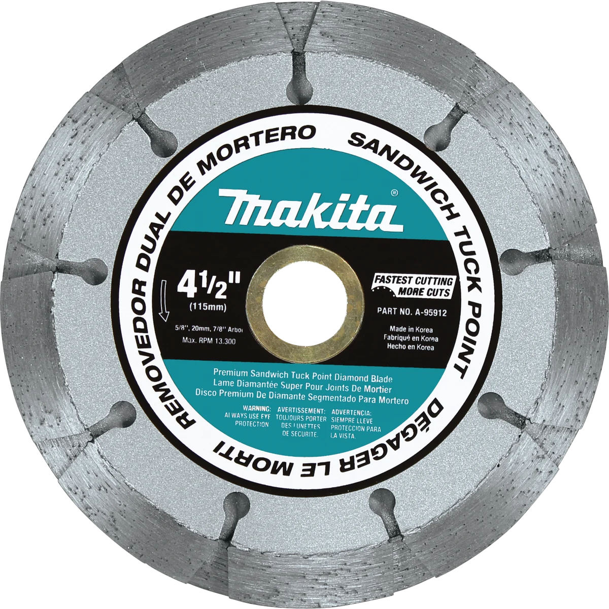4‑1/2" Dual Sandwich Diamond Tuck Point Blade