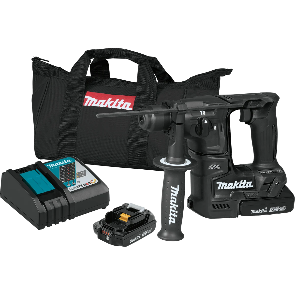 18V LXT® Lithium‑Ion Sub‑Compact Brushless Cordless 11/16" SDS‑PLUS Rotary Hammer Kit (2.0Ah)