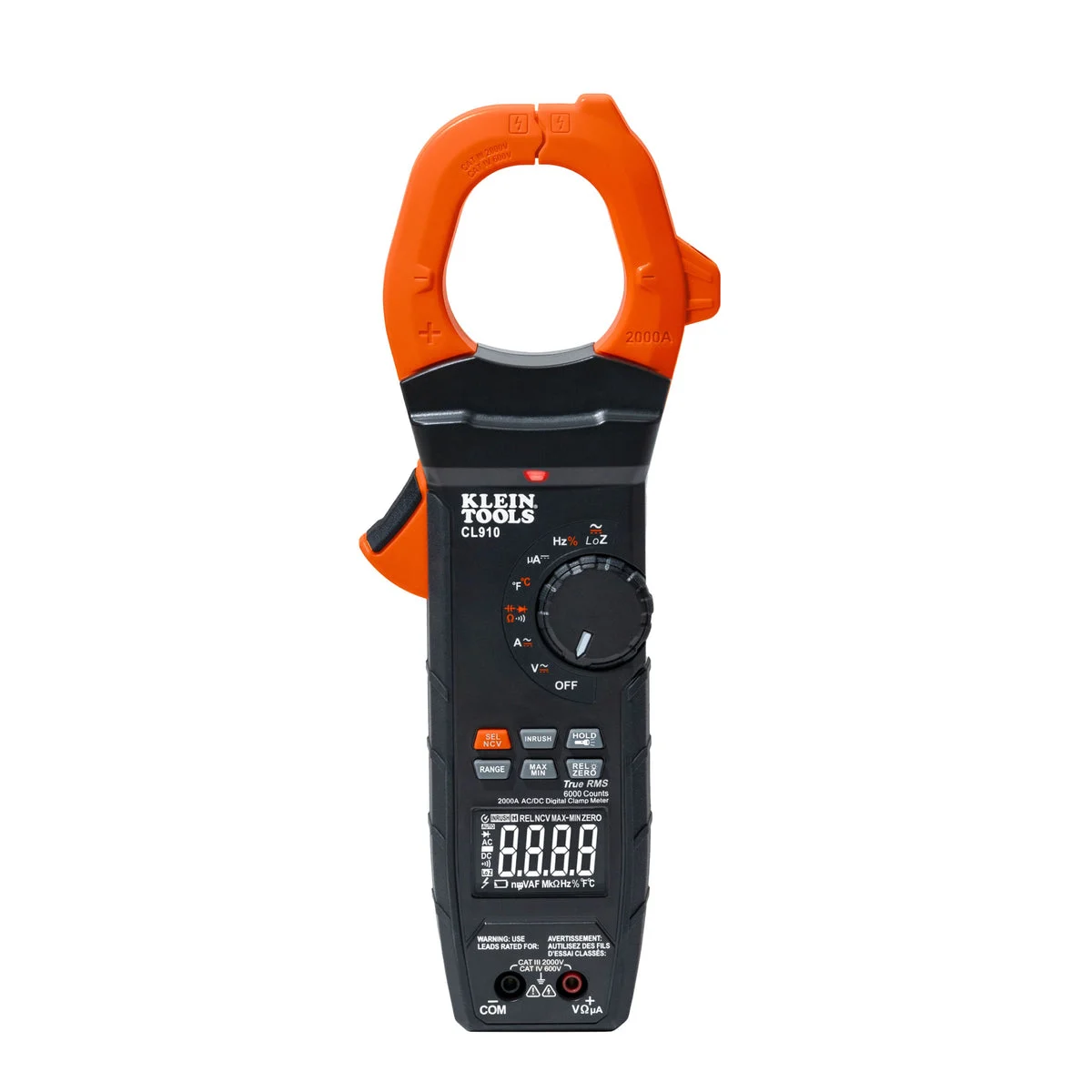 2000A AC/DC Auto-Ranging TRMS Clamp Meter with Worklight
