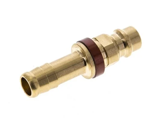 Brass DN 7.2 (Euro) Brown-Coded Air Coupling Plug 9 mm Hose Pillar