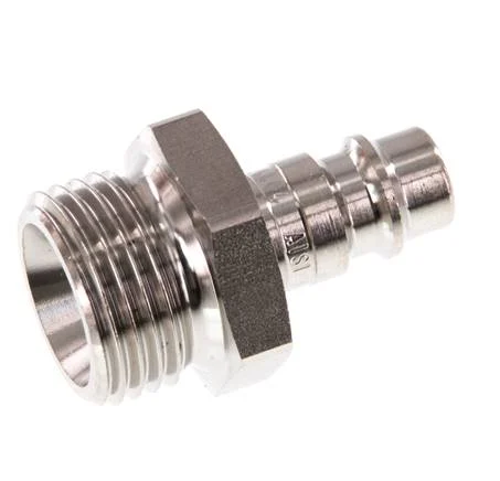 Stainless Steel 316L DN 7.2 (Euro) Air Coupling Plug G 1/2 inch Male