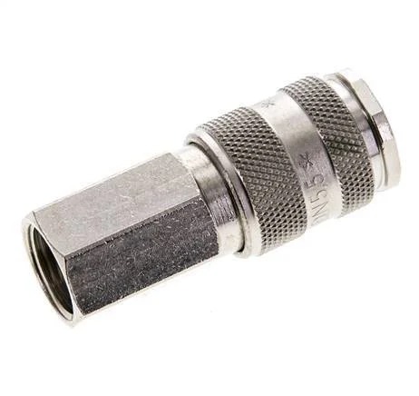 Nickel-plated Brass DN 5.5 (Orion) Air Coupling Socket G 3/8 inch Female