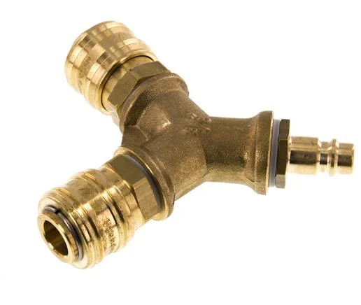 Brass DN 7.2 (Euro) Air Coupling 2-way 038