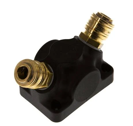 Brass/plastic DN 7.2 (Euro) Air Coupling Socket G 3/4 inch Female Wall-Mount 2-way