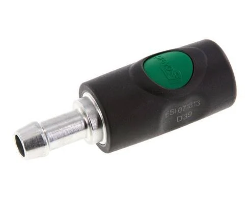 Composite material DN 7.4 Safety Air Coupling Socket with Push Button 13 mm Hose Pillar