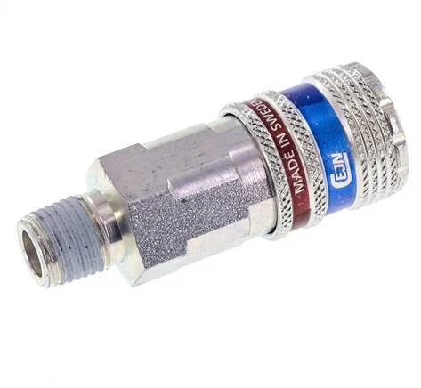Steel/brass DN 7.6 (7.2 Euro) Safety Air Coupling Socket R 1/4 inch Male