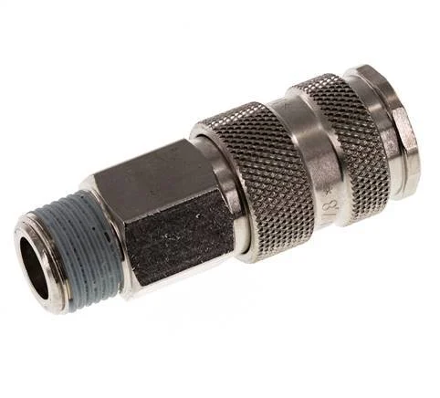Hardened steel DN 7.8 Air Coupling Socket R 3/8 inch Male